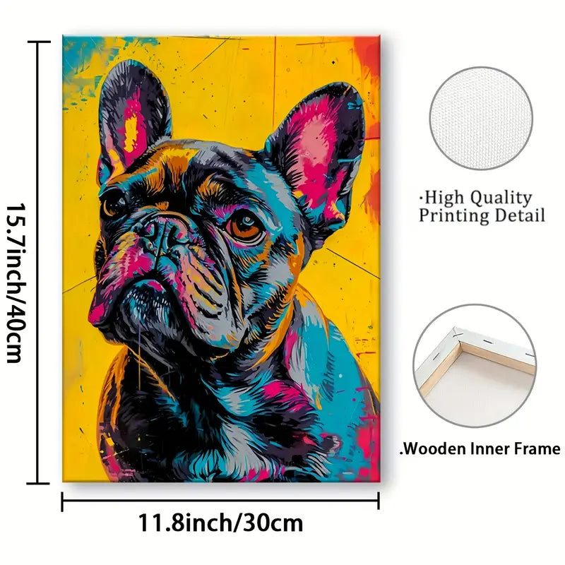 Wandbild Bunter Frenchie